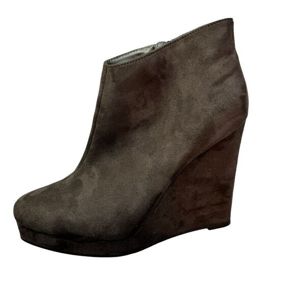 Michael Antonio Brown Wedge Boots Size 10 - Picture 3 of 10